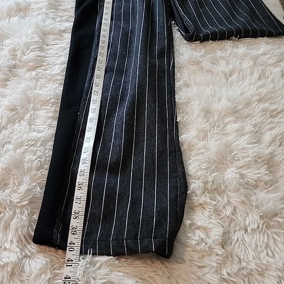 Acqua Limone Striped Black and Gray Women's Pants Made In Italy - Picture 8 of 10